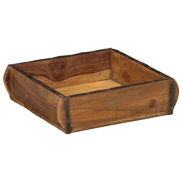 vidaXL Tray with Storage Brown 31 x 29 x 10 cm Solid Reclaim Wood