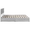 vidaXL Storage Bed Grey Sonoma 200 x 200 cm Engineered Wood