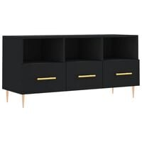 vidaXL TV Cabinet Black 102x36x50 cm Engineered Wood