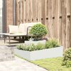 vidaXL Garden Planter White 100 x 100 x 50 cm Cold-rolled Steel