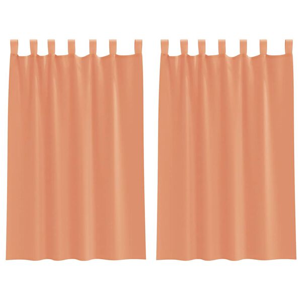 vidaXL Voile Curtains with Loops 2 pcs Terracotta 140x175 cm