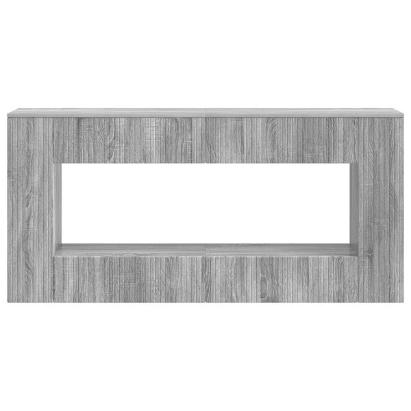 vidaXL Console Table Grey Sonoma 155 x 29 x 74 cm Engineered Wood