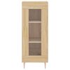 vidaXL Highboard Sonoma Oak 34.5x34x180 cm Engineered Wood