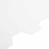 vidaXL Hexagon Tile 10 pcs White 30 x 30 cm Polyurethane and PET