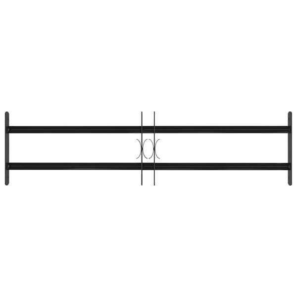 vidaXL Window Grille Black 115 x 30 cm Powder-Coated Steel