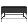 vidaXL Coffee Table Black 80x80x45 cm Engineered Wood and Metal
