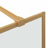 vidaXL Walk-in Shower Wall Gold 115 x 195 cm Tempered Glass