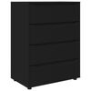 vidaXL Storage Cabinets 2 pcs Black 80 x 48 x 105 cm Engineered Wood