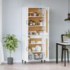 vidaXL Highboard High Gloss White 69.5x34x180 cm Engineered Wood