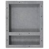 vidaXL Shower Niche with 2 Compartments Matt Grey 41x51x10 cm