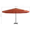 vidaXL Garden Parasol with Portable Base Terracotta