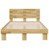 vidaXL Bed Frame with Headboard without Mattress 120x190 cm Solid Wood Oak