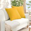 vidaXL Sofa Pillows 2 pcs Light Yellow 80 x 80 cm Corduroy Fabric