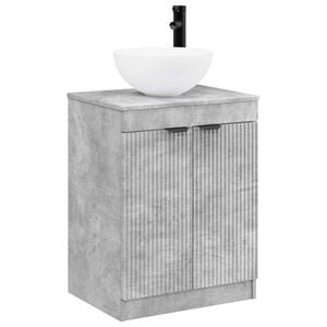 vidaXL Bathroom Furniture Set Concrete Grey Engineered Wood