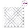 vidaXL Lanturn Tile 10 pcs White 27 x 27 cm Polyurethane and PET