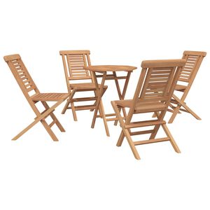 vidaXL Garden Set 5 pcs Brown Soild Teak Wood