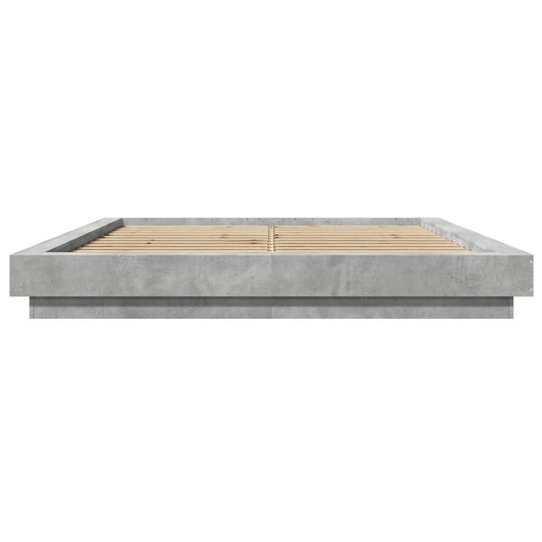 vidaXL Bed Frame without Mattress Concrete Grey 160x200 cm