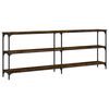 vidaXL Console Table Smoked Oak 200x29x75 cm Engineered Wood