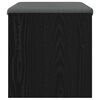 vidaXL Hall Bench with Cushion Black Oak 63 x 38 x 40 cm