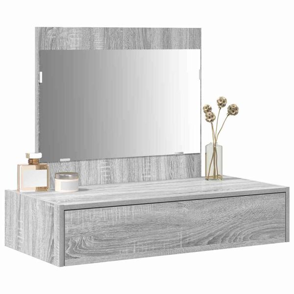 vidaXL Dressing Table with Drawer Grey 83 x 40 x 70 cm Engineered Wood
