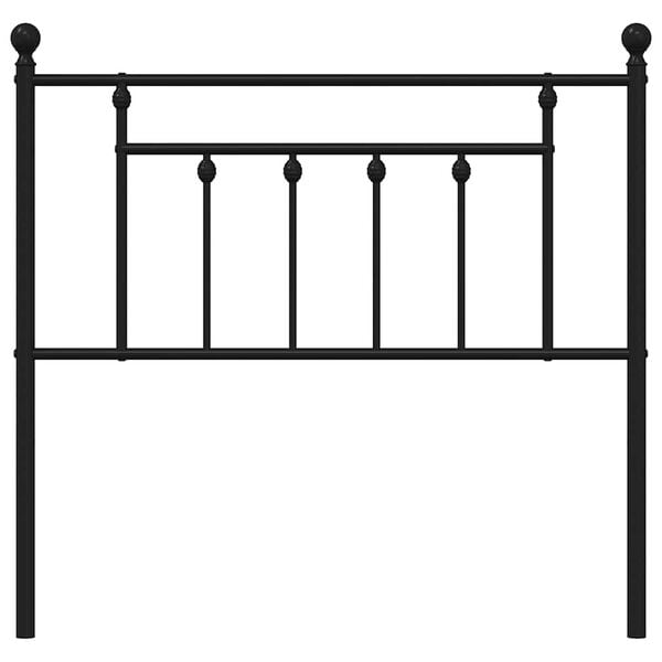 vidaXL Metal Replace Headboard Black 90 cm