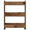 vidaXL Cabinet with Wheel Old wood 60 x 22 x 79 cm Engineered Wood