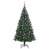 vidaXL Artificial Christmas Tree with 300 LEDs with Stand Green 180 cm