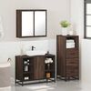 vidaXL 3 Piece Bathroom Furniture Set Brown Oak Engineered Wood