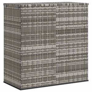 vidaXL Garden Cushion Box PE Rattan 100x49x103.5 cm Grey