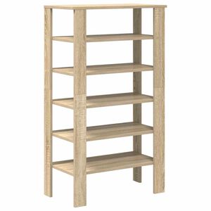 vidaXL Shoe Rack Sonoma Oak 61x32x105 cm Engineered Wood