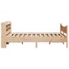 vidaXL Bed Frame with Headboard 140x200 cm Solid Wood Pine