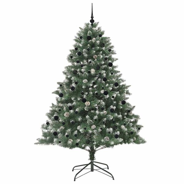 vidaXL Artificial Christmas Tree with 300 LEDs with Stand Green 240 cm
