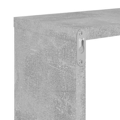 vidaXL Wall Cube Shelves 6 pcs Concrete Grey 26x15x26 cm
