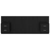 vidaXL Headboard with Cabinet 3 pcs Black Oak Engineered Wood