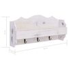 vidaXL Wall Mounted Coat Rack White 50x10x23 cm Wood
