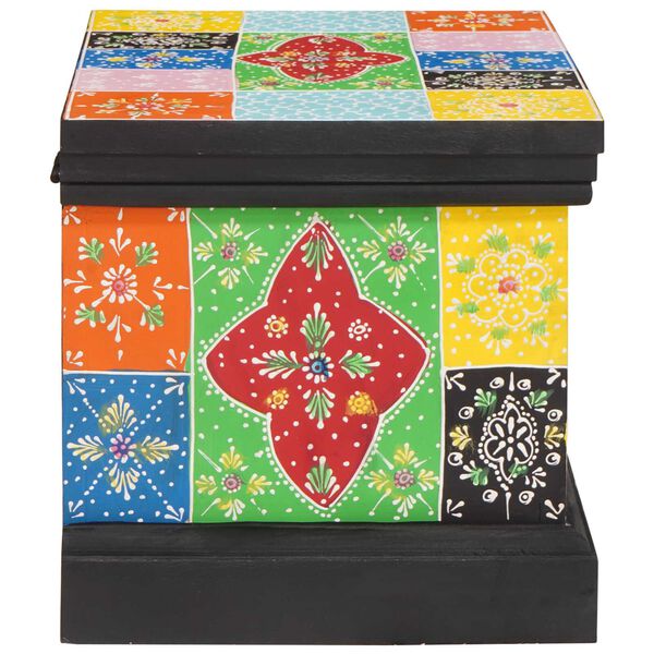 vidaXL Storage Box Multicolour 40 x 30 x 30 cm Solid Mango wood