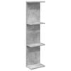 vidaXL Wall Shelf Concrete Grey 25 x 15 x 100 cm Engineered Wood