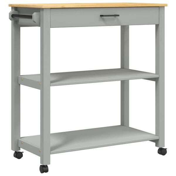 vidaXL Kitchen Trolley MONZA 84x40x88.5 cm Solid Wood Pine