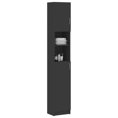 vidaXL Bathroom Cabinet Grey 32x25.5x190 cm Chipboard