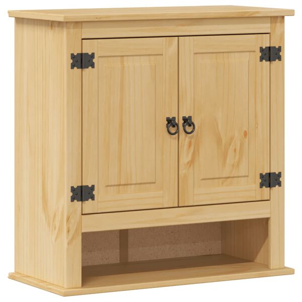 vidaXL Bathroom Wall Cabinet Corona 70x33x71.5 cm Solid Wood Pine
