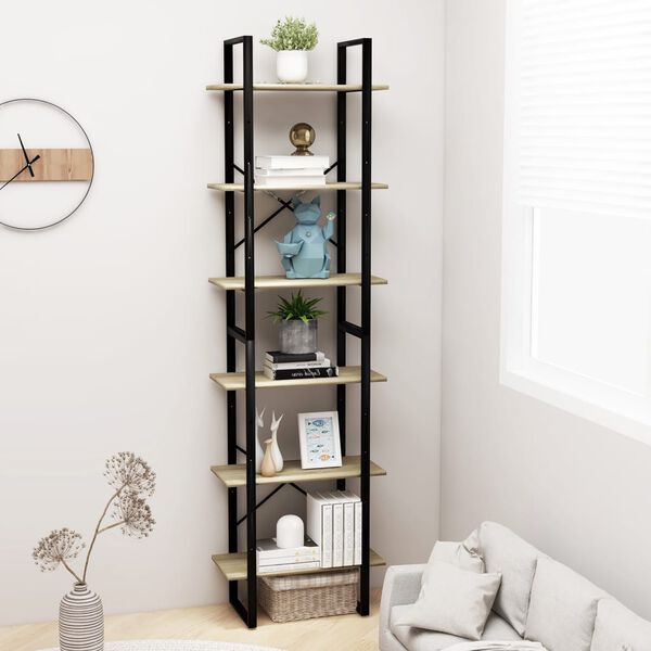 vidaXL Storage Shelf Sonoma Oak 60x30x210 cm Engineered Wood