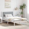 vidaXL Bed Frame with Upholstered Headboard Light Grey 100 x 200 cm