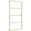 vidaXL Interior Door Slim Golden 102,5x201,5 cm Tempered Glass and Aluminium