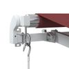 vidaXL Manual Retractable Awning with LED Burgundy 350x250 cm
