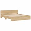 vidaXL Bed Frame with LED without Mattress Sonoma Oak 180x200 cm Super King