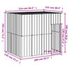 vidaXL Dog House with Roof Light Grey 214x153x181 cm Galvanised Steel