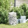 vidaXL Gabion Column Silver 25 x 25 x 50 cm Stainless Steel