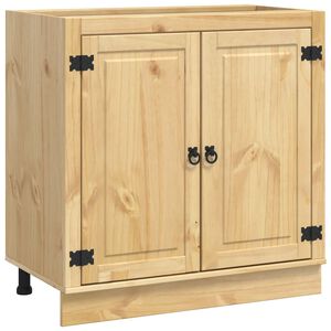vidaXL Cabinet SKI Honey Brown 80 x 46 x 81.5 cm Solid Pine Wood