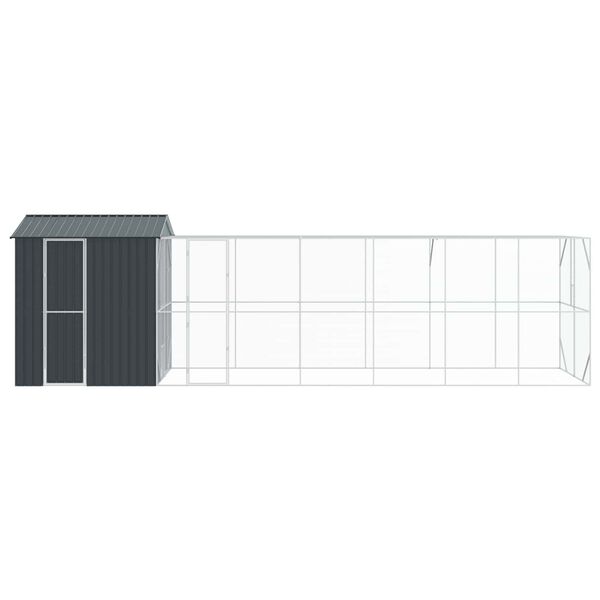 vidaXL Bird Cage Anthracite 824 x 208 x 247 cm Galvanised Steel