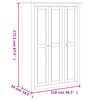 vidaXL 3-Door Wardrobe Grey 118x50x171.5 cm Pine Panama Range
